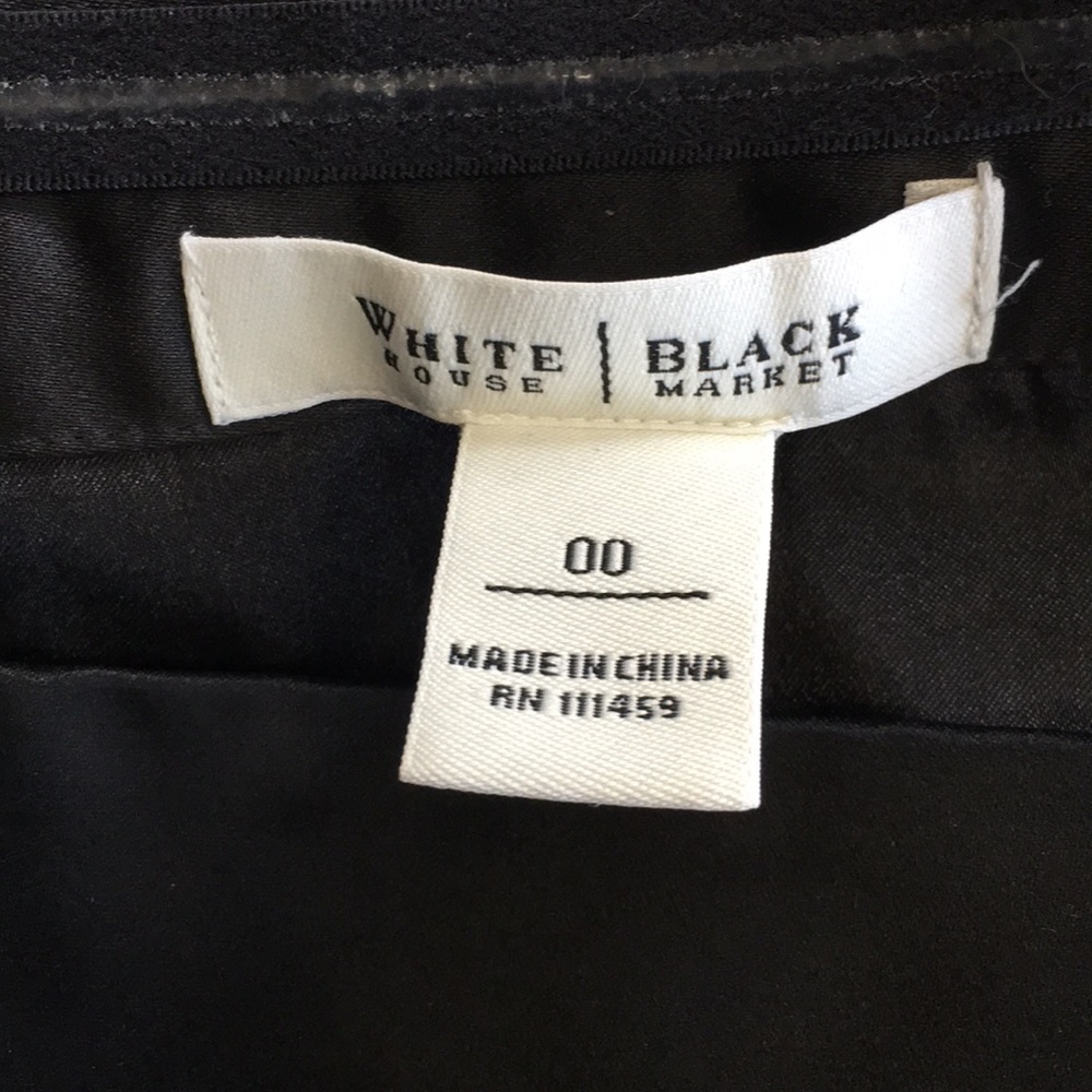 White House Black Market Black strapless dress 00 - Picture 5 of 6
